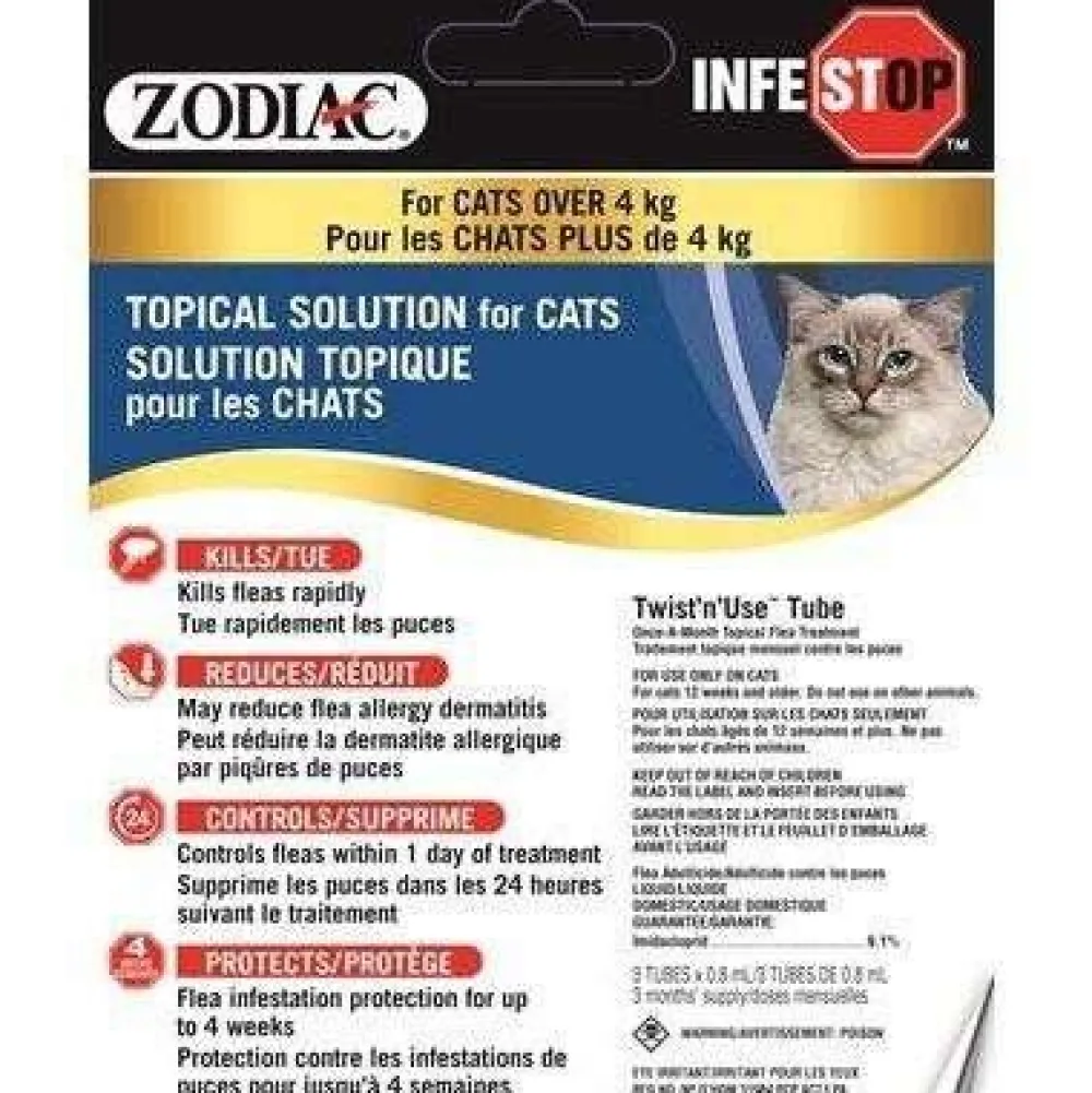 Clearance Infestop For Cats Over 4 Kg Supplies Collars, Scratchers, Toys, Etc.